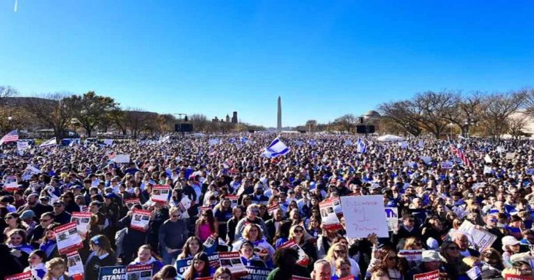 Puluhan Ribu Orang Gelar Aksi Bela Israel di Washington