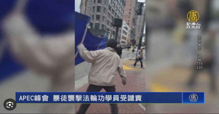 Preman Menyerang Praktisi Falun Gong di KTT APEC San Francisco