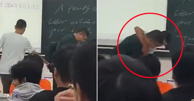 Siswa di Tiongkok Piting Leher Gurunya Berulang Kali Karena Menyita Ponselnya, Mengejutkan Netizen