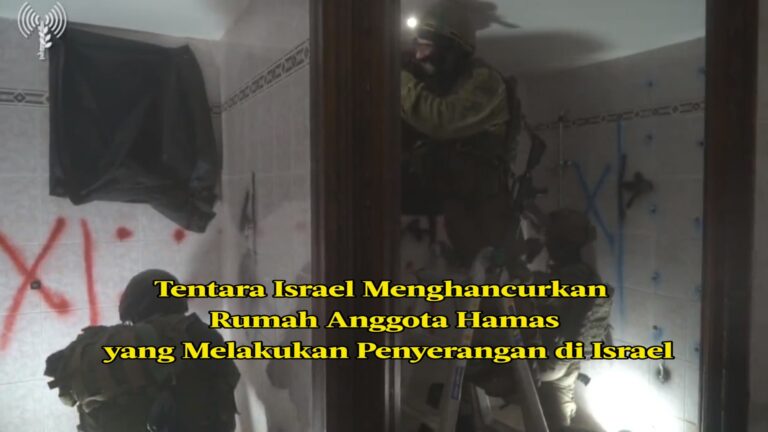 Tentara Israel Menghancurkan Rumah Anggota Hamas yang Melakukan Penyerangan di Israel