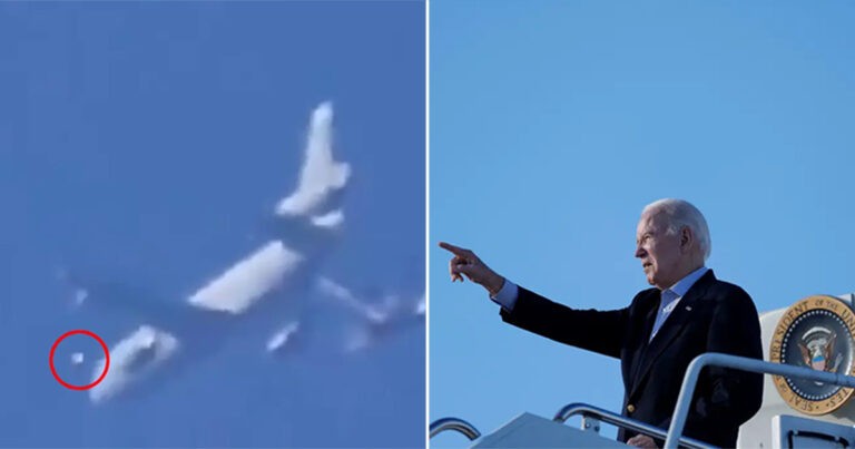 UFO Tampak Terbang dengan Air Force One di LAX Selama Kunjungan Biden