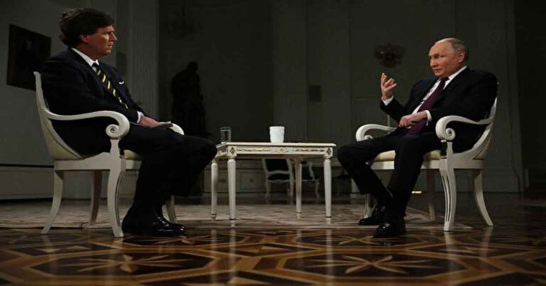 Wawancara Khusus Tucker Carlson dengan Putin, Sengaja atau Tidak Putin “Keseleo Lidah”