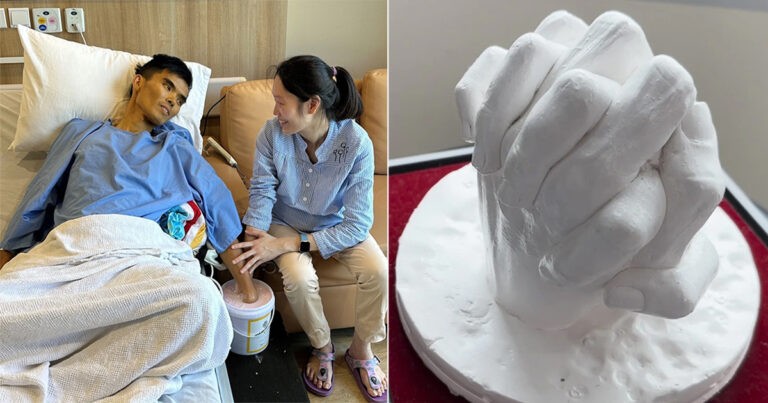 Pasien Kanker di Singapura Membuat Cetakan Tangan Bersama Istrinya, Meninggal Keesokan Harinya