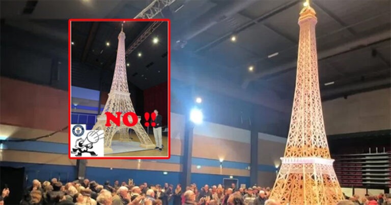 Pria Membangun Menara Eiffel dari Batang Korek Api Terbesar di Dunia, Tidak Masuk Rekor Guinness Karena ‘Teknis’
