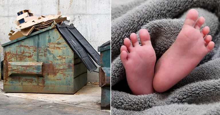 Tukang Sampah Menemukan Bayi Kecil yang ‘ Dibuang dan Tak Berdaya” di Kotak Sampah