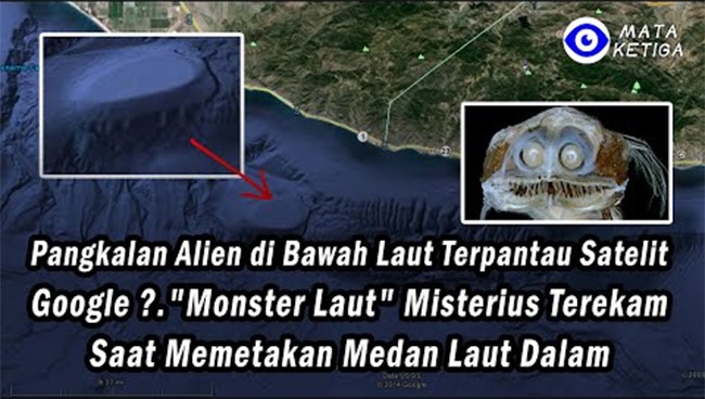 Pangkalan Alien di Bawah Laut Terpantau Satelit Google? “Monster Laut” Misterius dan Rahasia Terekam