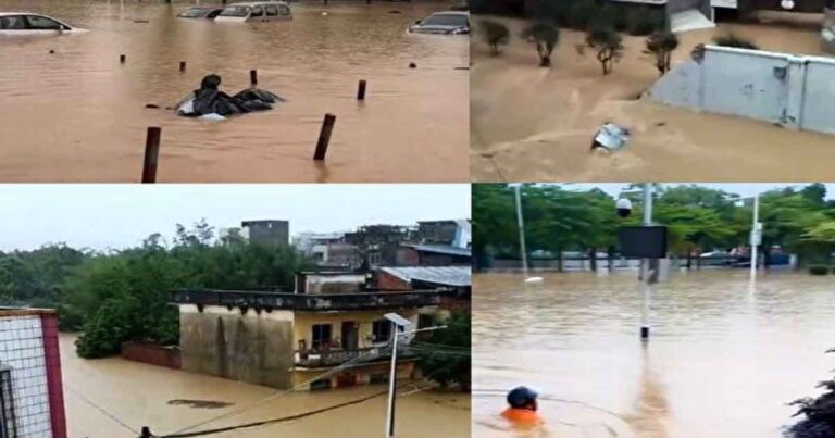 Video Banjir Besar di Guangdong, Tiongkok : Lantai Bawah Terendam, Mobil Hanyut Terbawa Air Bah