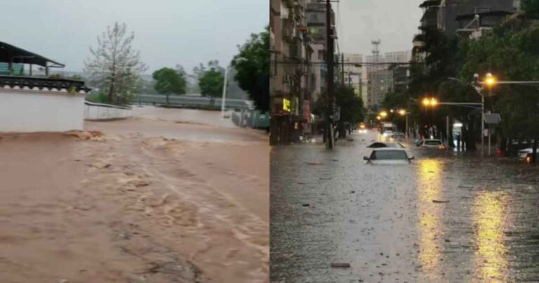 Hujan Deras dan Banjir Melanda Guangdong, Tiongkok  selama Hari Pembersihan Makam,  7 Orang yang Berziarah ke Kuburan Tersambar Petir 