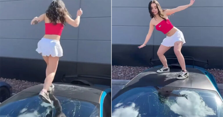 Wanita Memecahkan Kaca Depan Lamborghini Saat Menari untuk TikTok, Mengejutkan Penonton dengan Kerapuhan Mobil