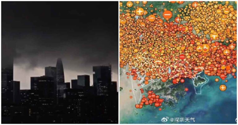 Hujan Badai Guangdong, Tiongkok Berlanjut, Shenzhen Catat 1.699 Kilatan Petir dalam 2 Jam 