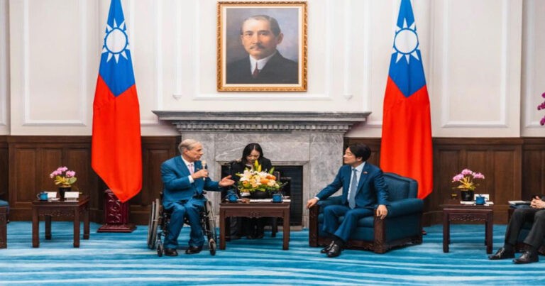 Gubernur Texas Greg Abbott Bertemu Presiden Taiwan Lai Ching-te Selama Kunjungannya di Asia Timur