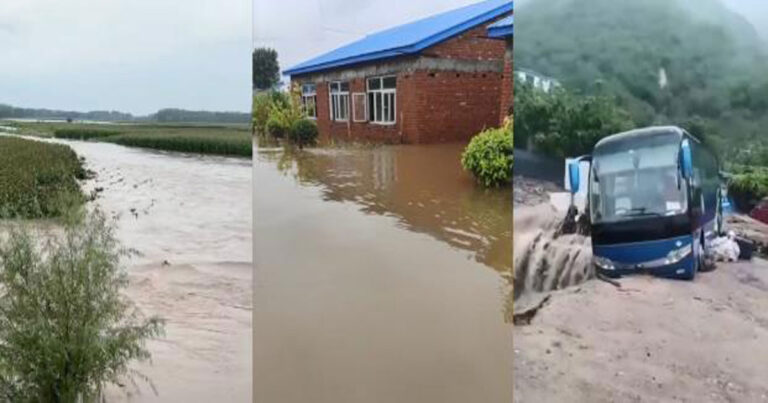 Banjir  Banyak Daerah di Tiongkok Utara Menghancurkan Rumah dan Lahan Pertanian Warga, Dampak Kerugian Sangat Besar