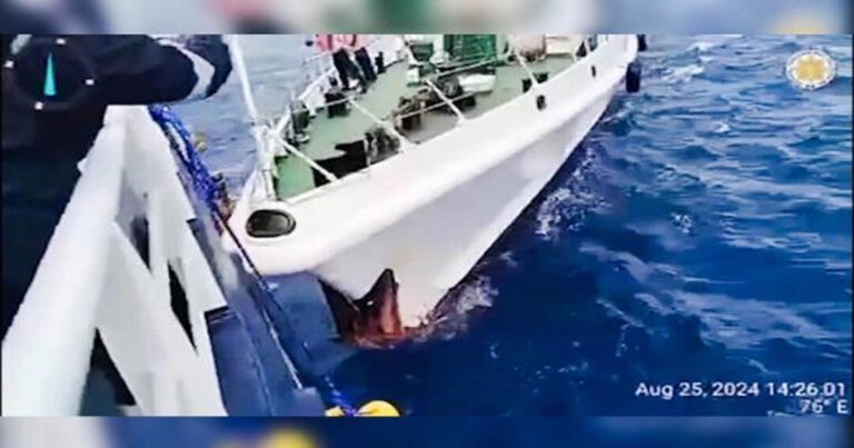 Kapal Penjaga Pantai Tiongkok dan Filipina Bertabrakan di Perairan Sengketa