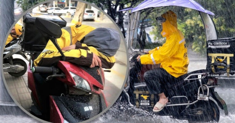 Pengemudi Pengiriman Makanan di Tiongkok Meninggal di Atas Skuternya Setelah Bekerja 18 Jam Sehari, Membuat Keluarganya dalam Kesulitan