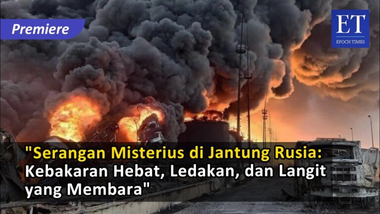 “Serangan Misterius di Jantung Rusia: Kebakaran Hebat, Ledakan, dan Langit yang Membara”