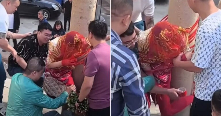 Video Tentang Pengantin Wanita di Tiongkok yang Diikat ke Tiang Telepon Memicu Perdebatan Tentang Perpeloncoan di Hari Pernikahan