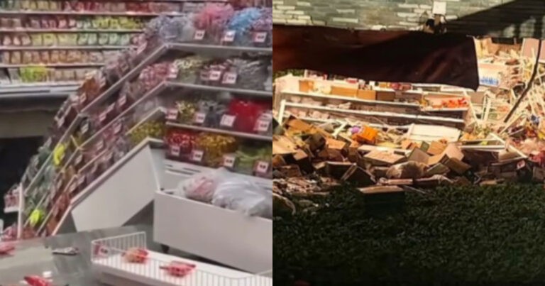 Supermarket di Kunming, Tiongkok, Tiba-tiba Ambruk, Pelanggan Terjatuh ke Sungai