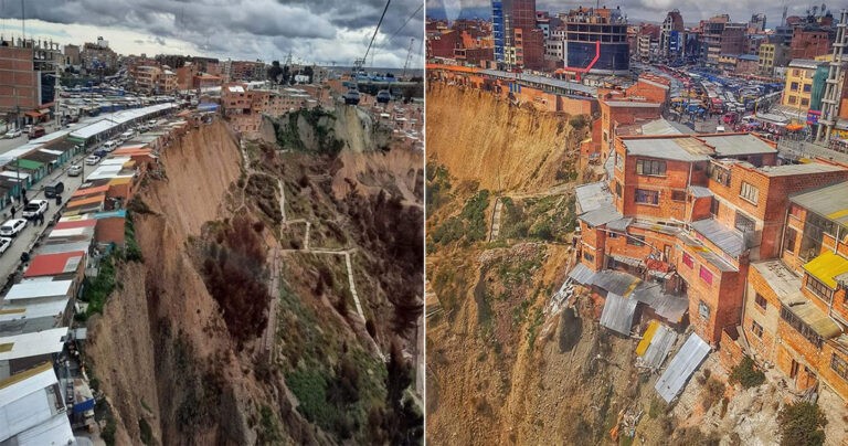 Hidup di Tepi Tebing Tanah di ‘Rumah Bunuh Diri’ Bolivia