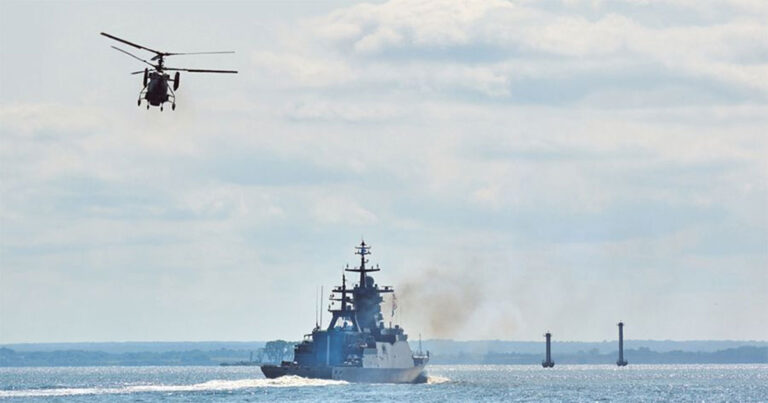 Menegangkan! Kapal Perang Rusia Tembaki Helikopter Militer Jerman di Laut Baltik