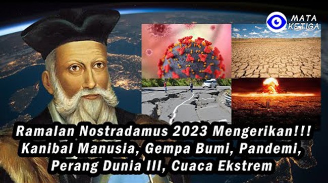 Ramalan Nostradamus 2023 Mengerikan!! Kanibal Manusia, Gempa Bumi, Pandemi, Perang Dunia III, dan…