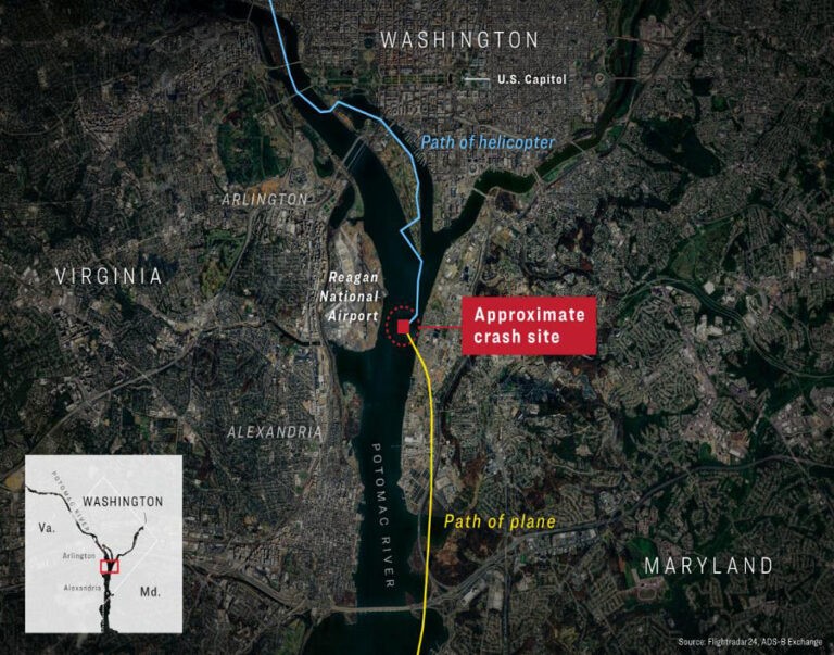 Seluruh Penumpang Pesawat American Airlines yang Bertabrakan dengan Heli Militer Blackhawk Diperkirakan Tewas