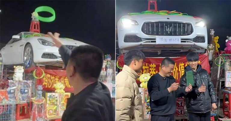 Pria di Tiongkok Habiskan Rp 4,4 Juta untuk Permainan Lempar Cincin Selama 3 Jam, Menangkan Mobil Maserati Senilai Lebih dari Rp 3,8 Miliar