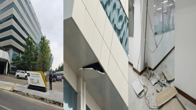 Hari ke-4 Gempa Dahsyat Myanmar : Gedung Kantor Pemerintah di Bangkok Mengeluarkan Suara Gemuruh, Ratusan Orang Dievakuasi