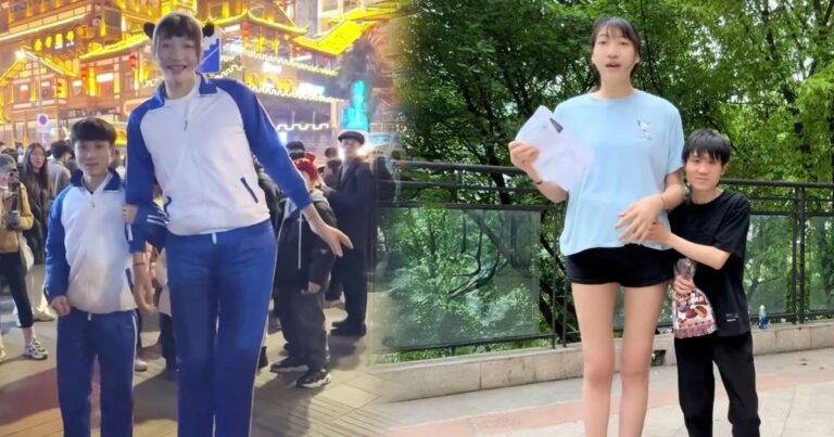 Pria Tiongkok Setinggi 1,68 Meter Berkencan dengan Wanita Setinggi 2,2 Meter Meskipun Keluarganya Tidak Menyetujuinya, Pasangan Itu Mengharapkan Anak Segera