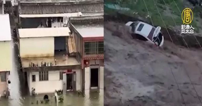 Banjir Hebat di Beijing dan Hebei Jelang Pertemuan Beidaihe, Warga Terpaksa Mengungsi ke Atap untuk Minta Pertolongan