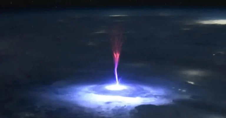 Badai Petir di Amerika Utara: Astronot NASA Saksikan “Jellyfish Sprite” Merah Raksasa
