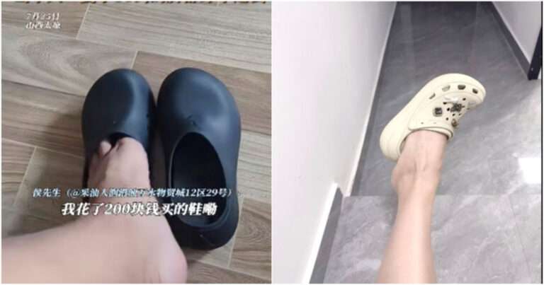 Pria di Shanxi, Tiongkok  Beli Sandal Rp 450.000, Disimpan di Bagasi Mobil 3 Hari Menyusut Jadi Sandal Anak-anak