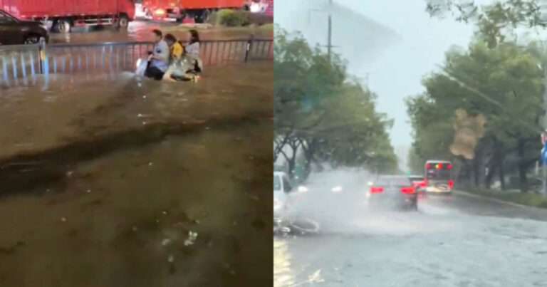 Hujan Deras Landa Banyak Provinsi di Tiongkok, Waduk Taihu Meluap, Kota Suzhou Terendam Banjir 