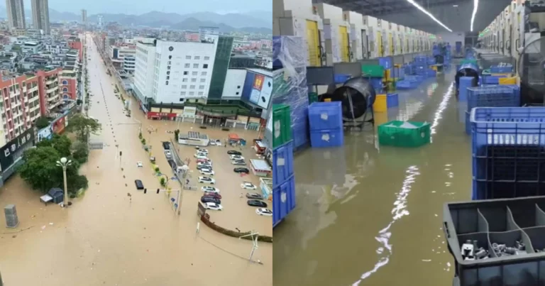 Banjir di Shenzhen, Tiongkok : Banyak Toko dan Pabrik Terendam Banjir 