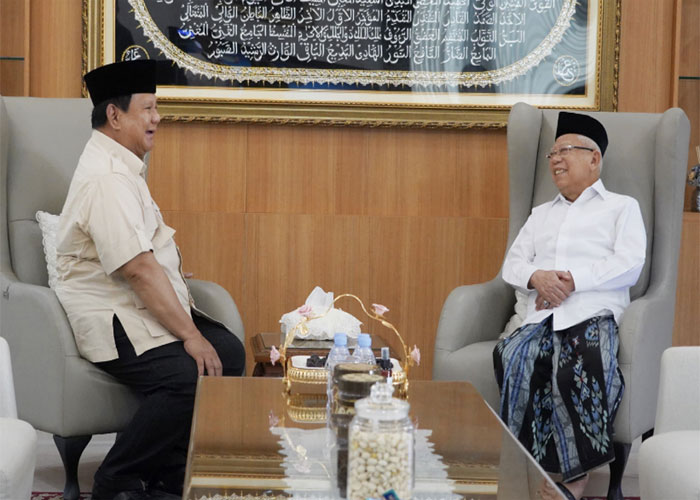 Presiden Prabowo Sambangi Kediaman  Wapres ke-13 Ma’ruf Amin, Teguhkan Semangat Persatuan Bangsa