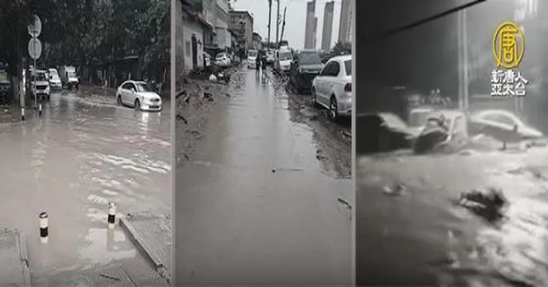 Gansu, Lanzhou, Tiongkok Dilanda Banjir Bandang dan Longsor,  10 Orang Dilaporkan Tewas dan 4.000 Orang Terjebak