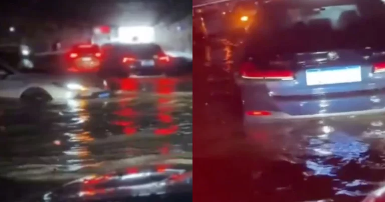 Pengemudi di Zhengzhou, Tiongkok  Selamat dari Terowongan: Dalam 10 Menit Air Sudah Mencapai Jendela Mobil 