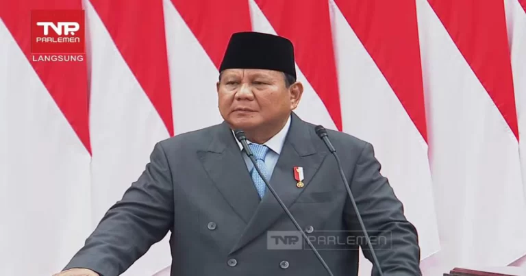 Presiden Prabowo Subianto Sampaikan Pidato Kenegaraan di Sidang Tahunan MPR