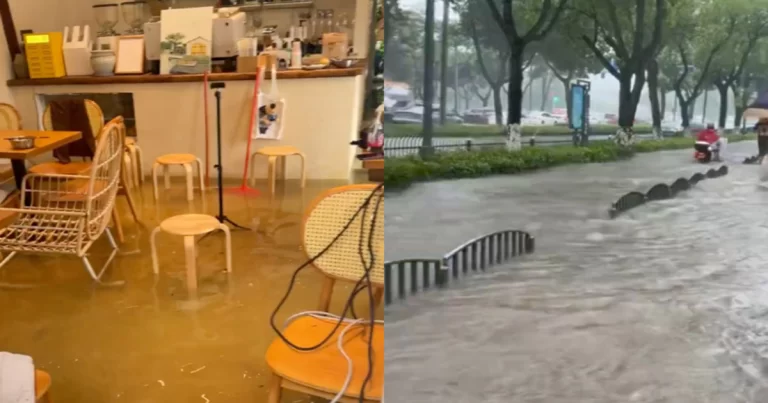 Banjir Topan Melanda Zhejiang, Tiongkok, Membanjiri Rumah-rumah dan Mengubah Bus Menjadi Perahu Angkutan Umum