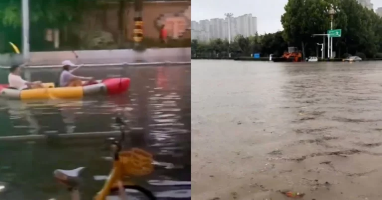 Hujan Deras Melanda Banyak Provinsi di Tiongkok Hingga Merendam Kota-kota (Video)