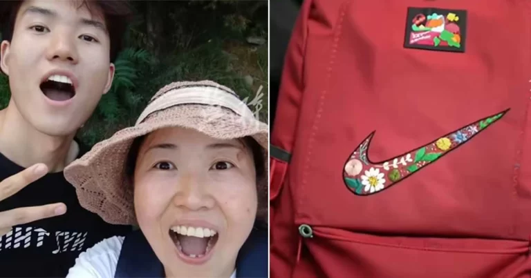 Ibu di Tiongkok Menyulam Logo Nike Bermotif Bunga di Tas Sekolah Putranya, Merek Tersebut Mengirimkan Hadiah