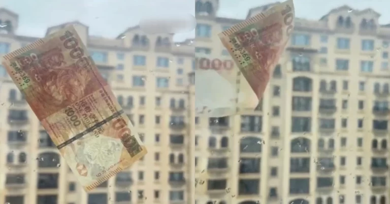 Topan Ragasa Hembuskan Uang 1.000 Dolar Hong Kong, Seorang Pria Buka Jendela Ingin Mengambilnya Tetapi Hilang Sekejap Tertiup Angin