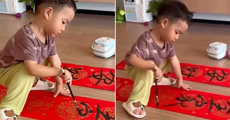 Bocah 3 Tahun di Tiongkok Viral Berkat Keahlian Kaligrafinya, Menulis Karakter Mandarin dengan Lancar dan Mudah