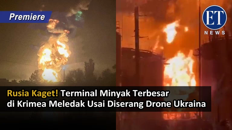 “Rusia Kaget! Terminal Minyak Terbesar di Krimea Meledak Usai Diserang Drone Ukraina”