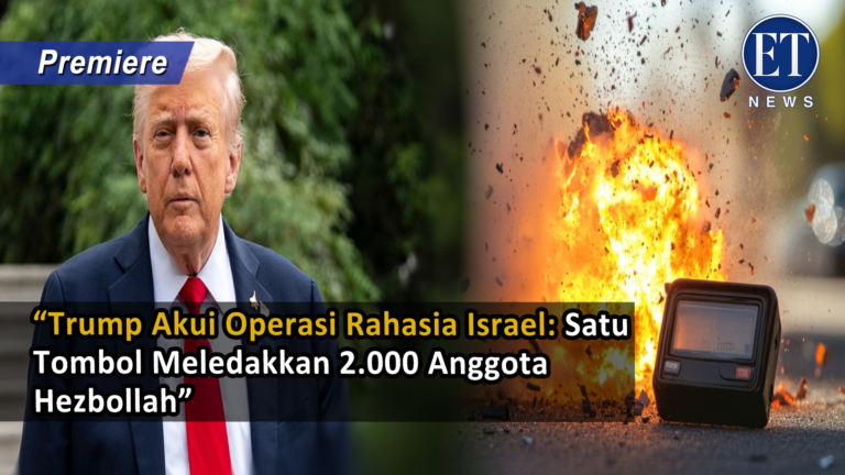 “Trump Akui Operasi Rahasia Israel: Satu Tombol Meledakkan 2.000 Anggota Hezbollah”
