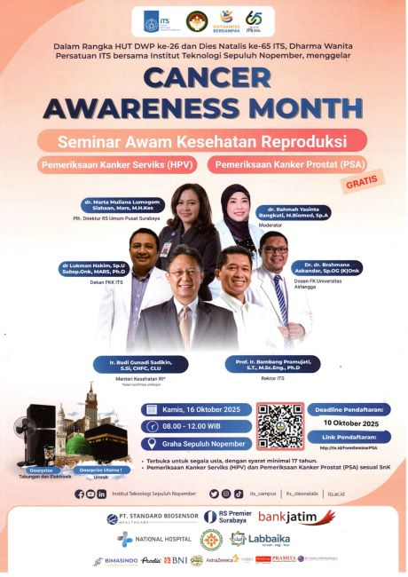 National Hospital Dukung Indonesia Bebas Kanker Prostat dan Kanker Serviks di HUT ke-26 Dharma Wanita Persatuan ITS dan Dies Natalis ke-65 Institut Teknologi Sepuluh Nopember (ITS)