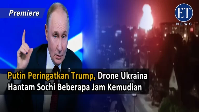 Putin Peringatkan Trump, Drone Ukraina Hantam Sochi Beberapa Jam Kemudian