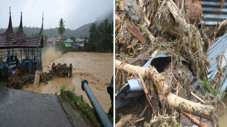 Mengerikan Dampak Banjir Bandang Menerjang Kota Padang, Menghantam Rumah Hingga Memutus Jembatan 