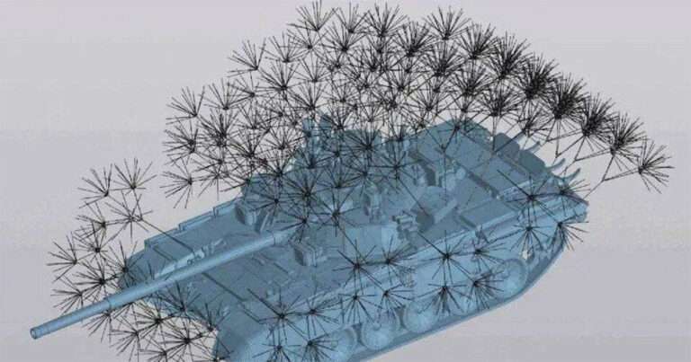 Perusahaan Rusia Patenkan Sistem Perlindungan Drone “Dandelion” untuk Tank