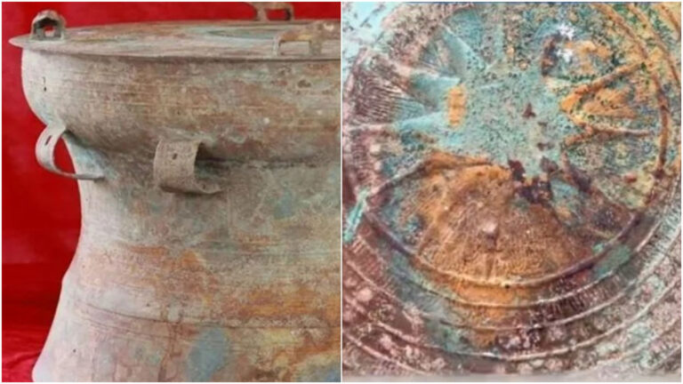 Pria di Tiongkok Mencari Cacing untuk Memancing, Tak Sengaja Menemukan Gendang Perunggu Berusia Ribuan Tahun