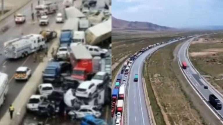 Horor Kecelakaan Beruntun Jalan Tol Lianyungang-Horgos, Tiongkok : 12 Kendaraan Tabrakan,  9 Orang Tewas dan 7 Terluka